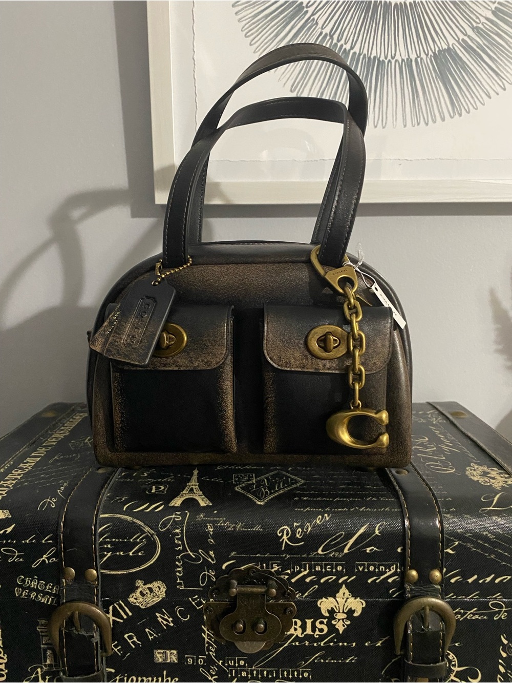 NWT Twin Turnlock bag 20 w/ Vintage Signature Chain Bundle*